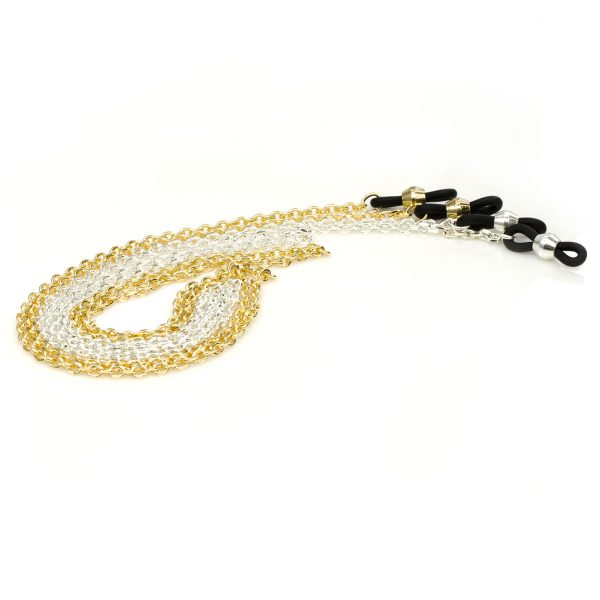 Elegant eyeglass cable chain, Belcher diamond cut
