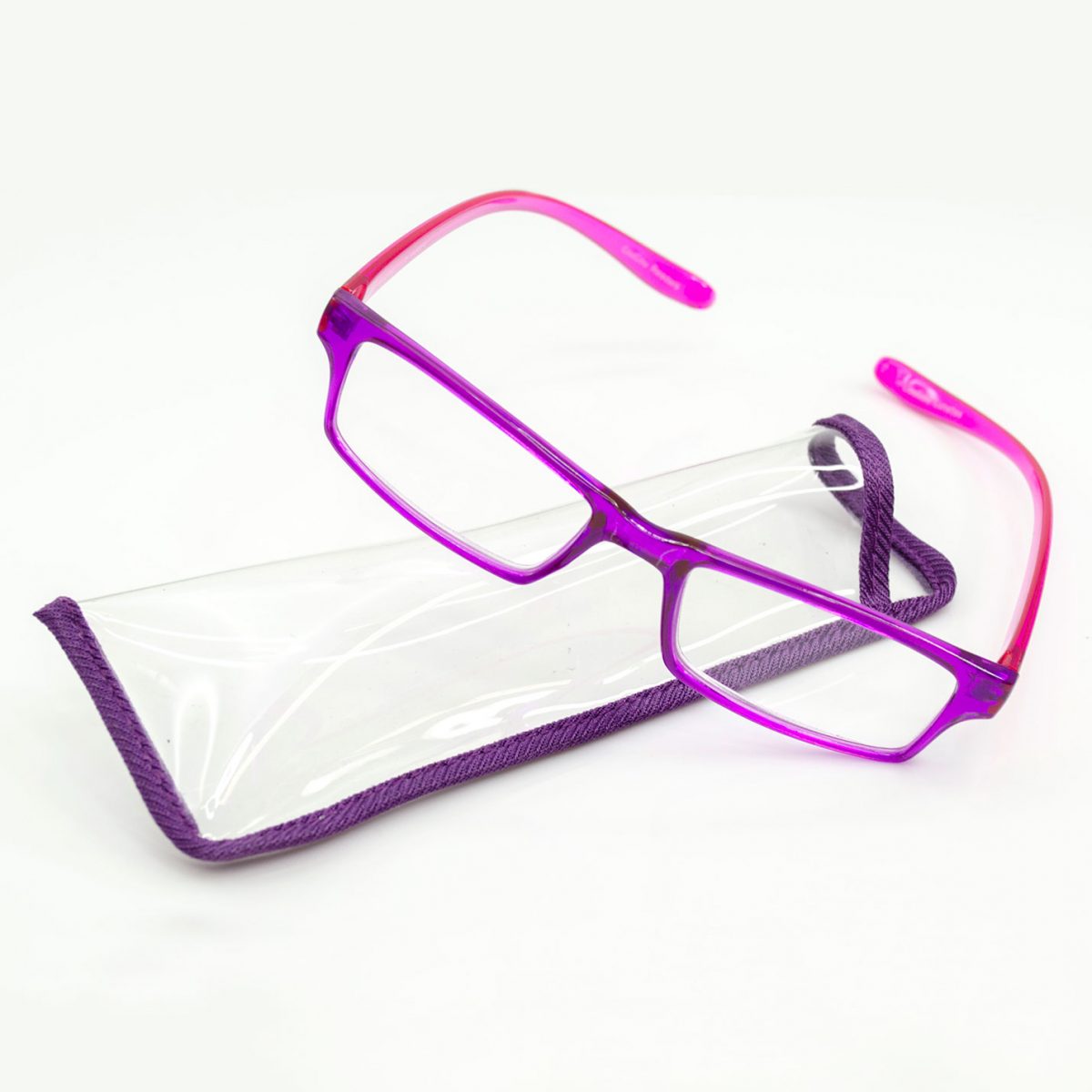 CouCou Readers in Purple with case