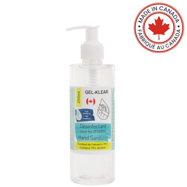 Gel-Klear – Désinfectant Pour les Mains – (70% d’alcool)