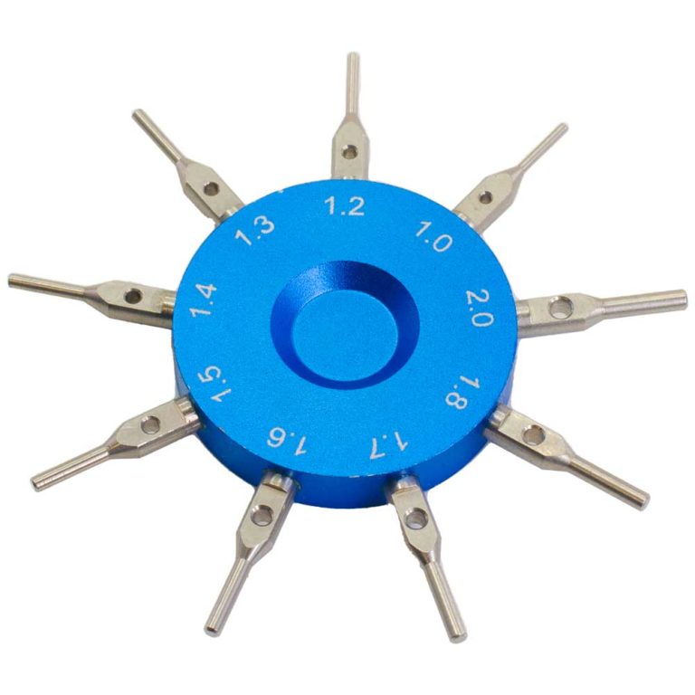 Hole and screw size gauge 1 00mm 2 00mm kleargo