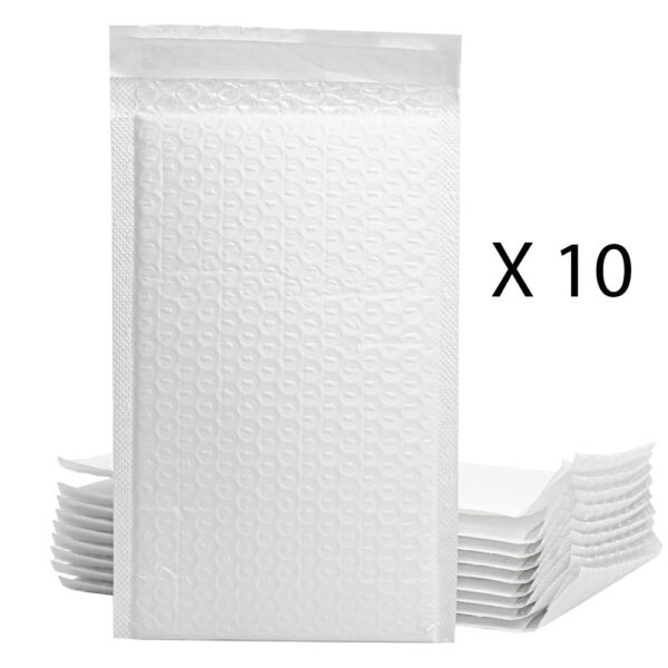 5′ x 9′ White Padded Mailers – 10 pack
