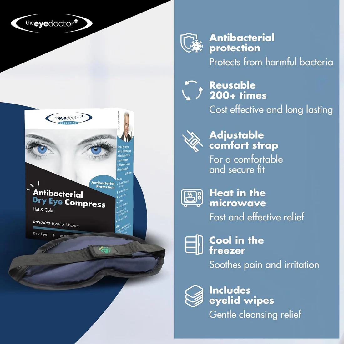 The Eye Doctor Essential® Antibacterial Dry Eye Compress - Image 3