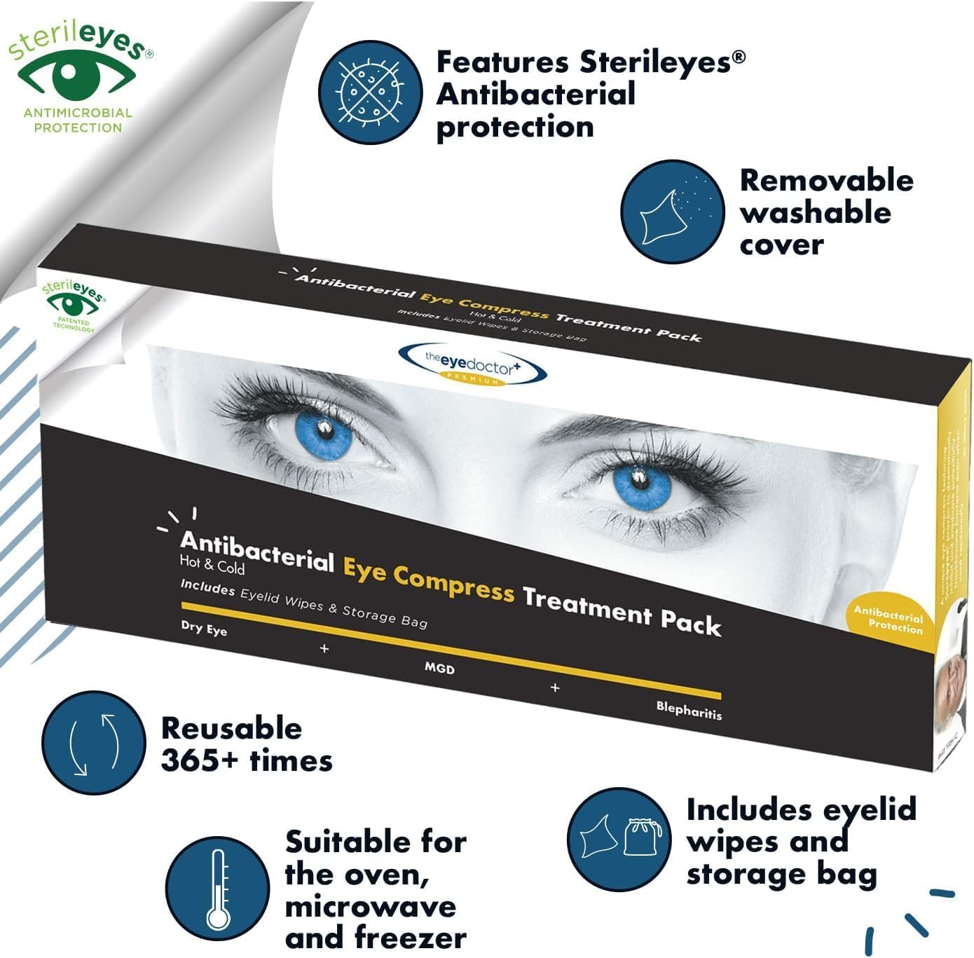 The Eye Doctor Premium® Antibacterial Dry Eye Compress - Image 2