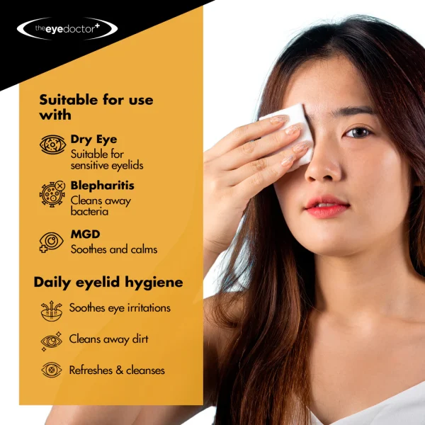 The Eye Doctor Biodegradable Eyelid Wipes – Box of 20