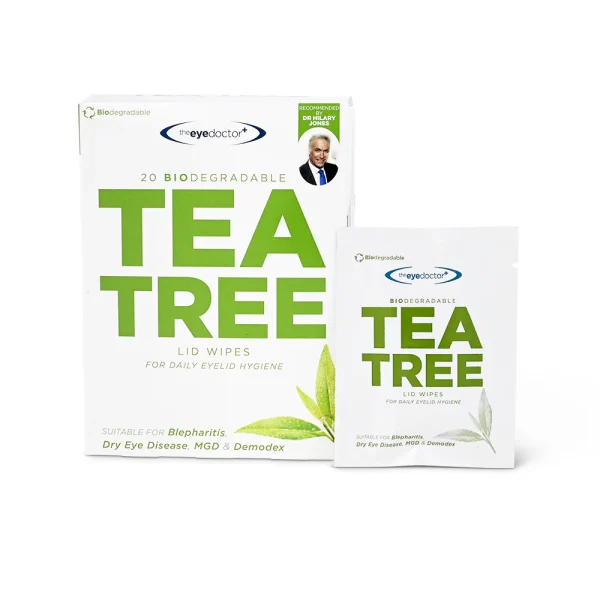 The Eye Doctor Tea Tree Oil Eyelid Wipes – Box of 20