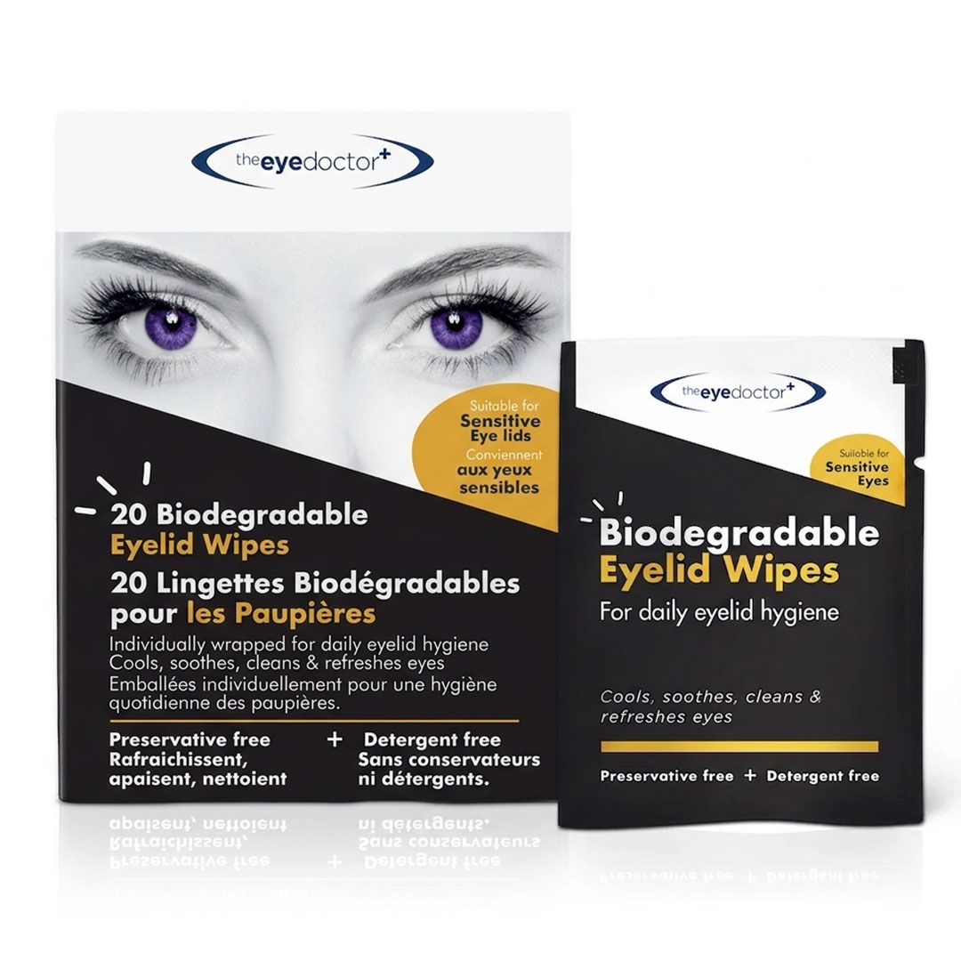 The Eye Doctor Biodegradable Eyelid Wipes - Box of 20